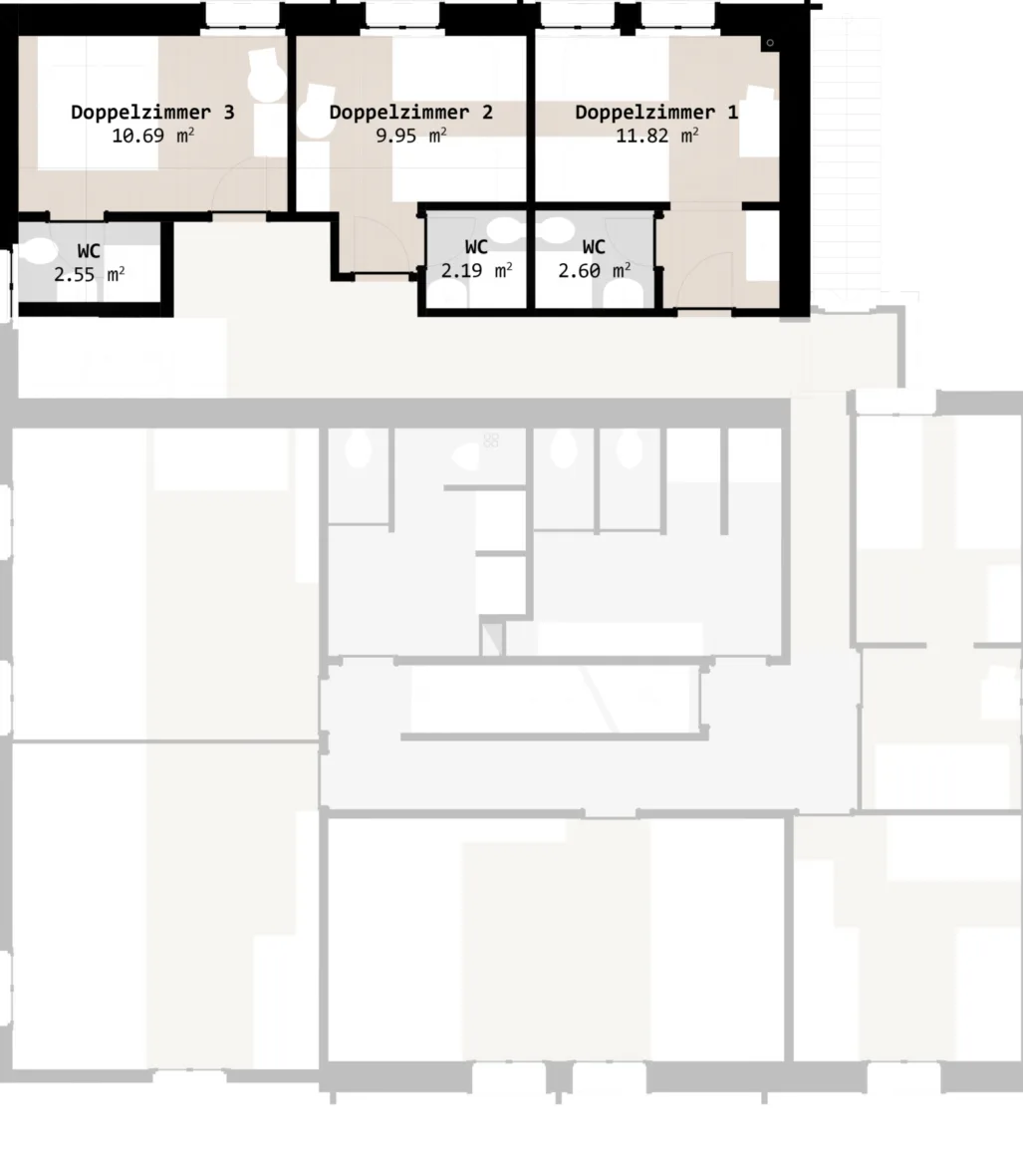Double room floor plan
